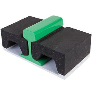 Buen precio Pads de caucho con ranuras negras Pads de caucho personalizados para vías férreas en línea