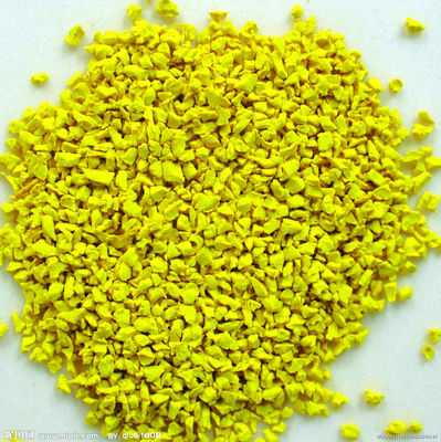 Buen precio Antideslizante de goma reciclada, aislamiento acústico, fragmentos de goma EPDM, partículas de goma amarillo en línea