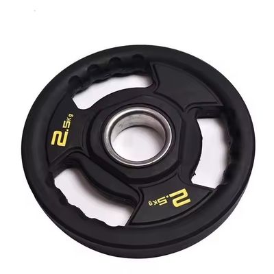 Buen precio 5.5 LB Placas de peso de caucho Unisex Tri Grip Placas olímpicas 2.5kg en línea