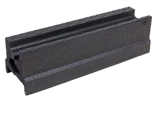 Buen precio Almohadillas de goma ranuradas negras para vías férreas 45/66mm en línea