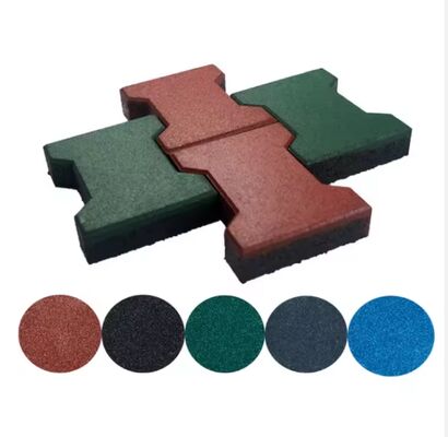 Buen precio 25mm SBR azulejos de goma 40x40cm Parque de juegos al aire libre piso absorbente de choques en línea
